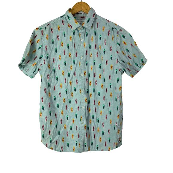 American Heritage Shirt Dawson & Brooks Surfboard Button Down Men's Medium Blue - Picture 1 of 7